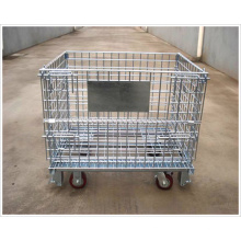 Storage Wire Mesh Container with Wheel